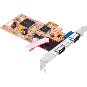 2-Port RS-232 PCI Express Card, Support Power Over Pin-9